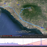 track20150816NaplesBus  Another long day - Pompeii and Vesivius. It was raining hard in the morning and continued most of the day.