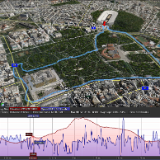 track20150822AthensPark  We walked around this park. The Greek parliament building is on the lower L, the olympic stadium in the top center.