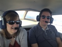 IMG 6693  Michelle & Jeff relax and enjoy the flight.